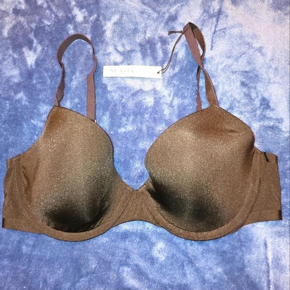 NEARLY NUDE BLACK BRA 36B